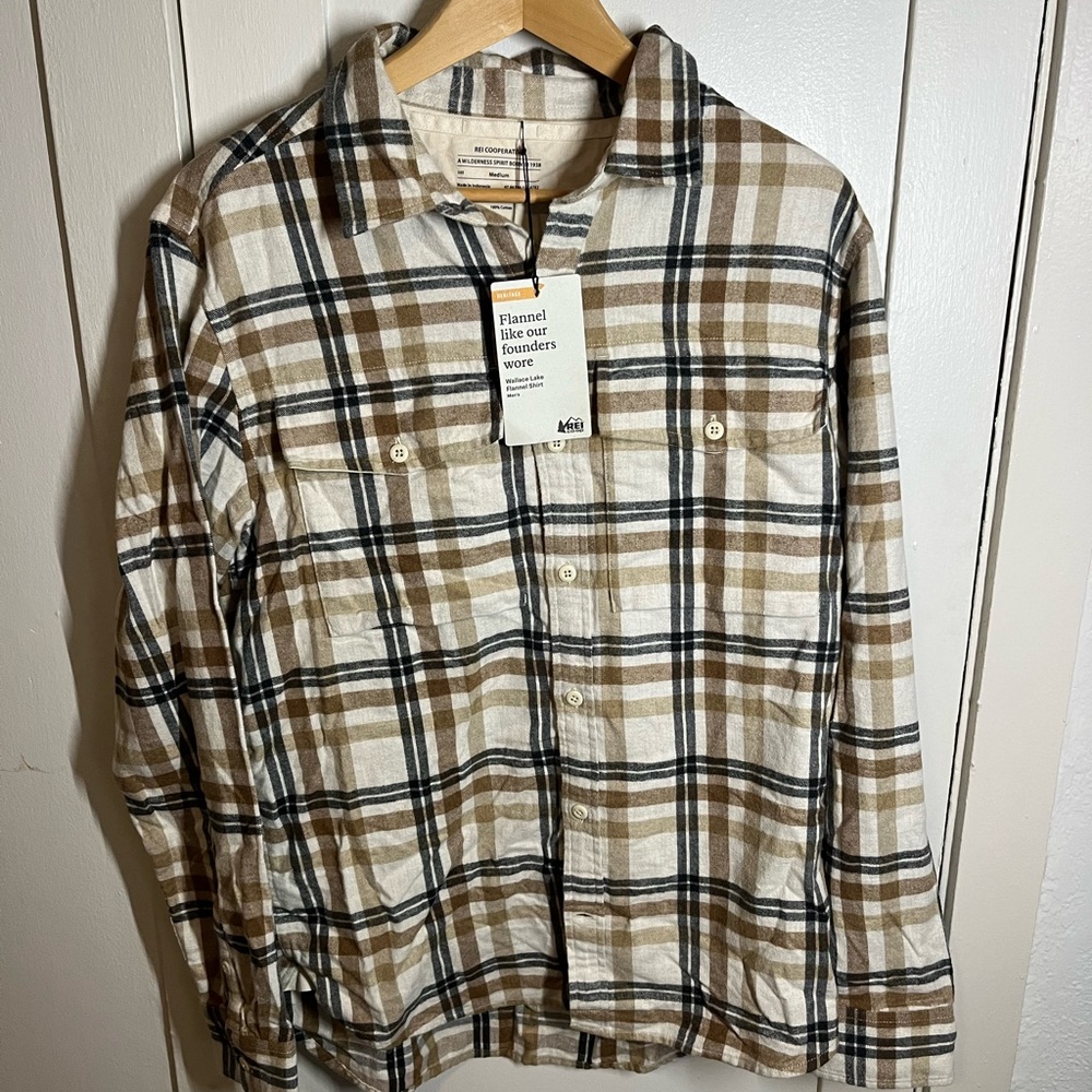New REI Wallace Lake Flannel Shirt Medium